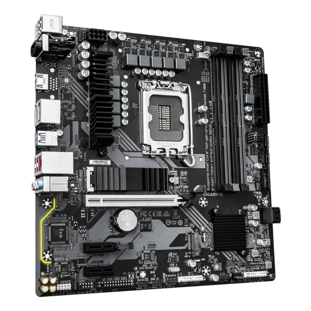 Gigabyte Motherboard B760M DS3H WIFI6E DDR4 GEN5 For INTEL 12th | 13th | 14th Gen view 3